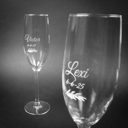 8 oz Champagne Glass - Personalized | Engraved Champagne Glass Decade Awards