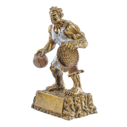 Basketball Monster Trophy | Engraved Basketball Beast Award - 6.75 Inch Tall Decade Awards