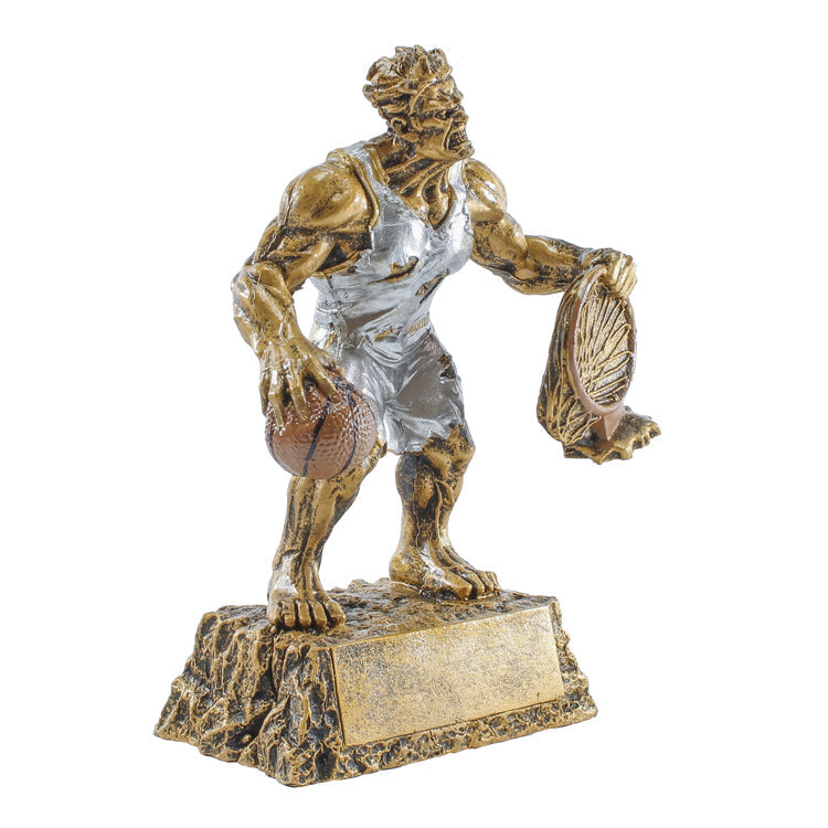 LARGE Monster Basketball Trophy | Engraved Basketball Beast Award - 9.5 Inch Tall Decade Awards