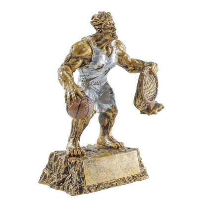 LARGE Monster Basketball Trophy | Engraved Basketball Beast Award - 9.5 Inch Tall Decade Awards