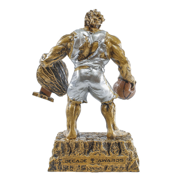 Basketball Monster Trophy | Engraved Basketball Beast Award - 6.75 Inch Tall Decade Awards