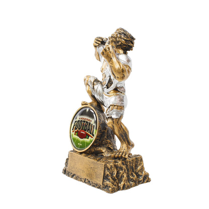 Fantasy Football Shield Monster Trophy | Engraved FFL Beast Award - 6.75 Inch Tall Decade Awards