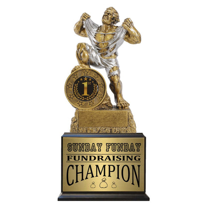 Large Monster 1st Place Perpetual Trophy | Engraved Champion Perpetual Trophy - 14.5 Inch Tall Decade Awards