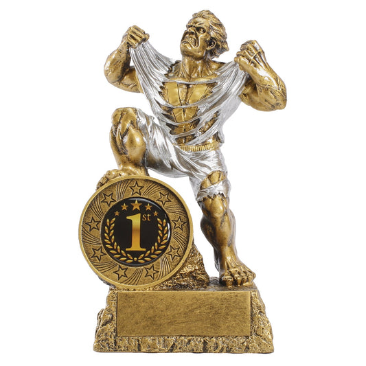 1st Place LARGE Monster Trophy | Engraved First Place GIANT Beast Award - 9.5 Inch Tall Decade Awards
