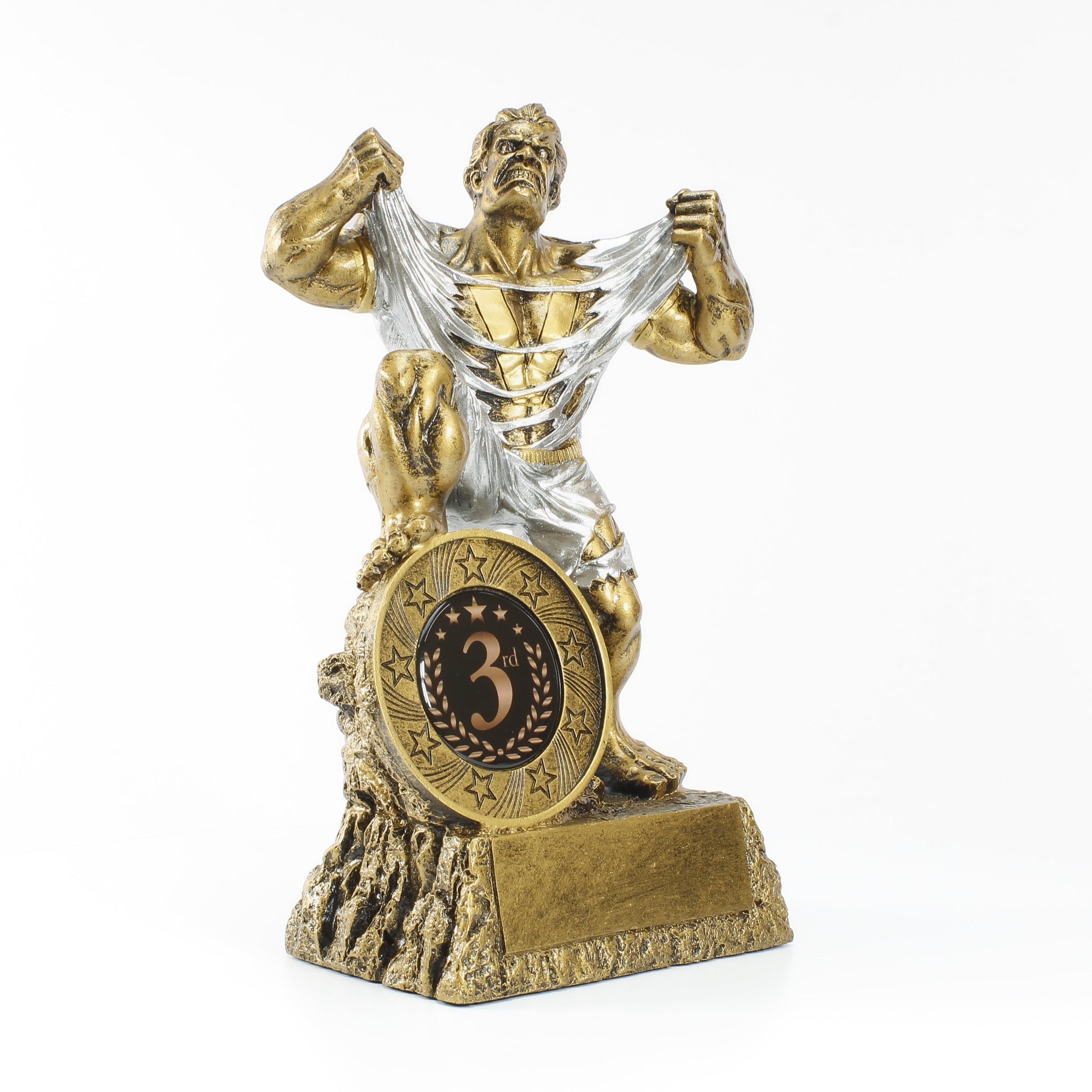 3rd Place LARGE Monster Trophy | Engraved Third Place GIANT Beast Award - 9.5 Inch Tall Decade Awards