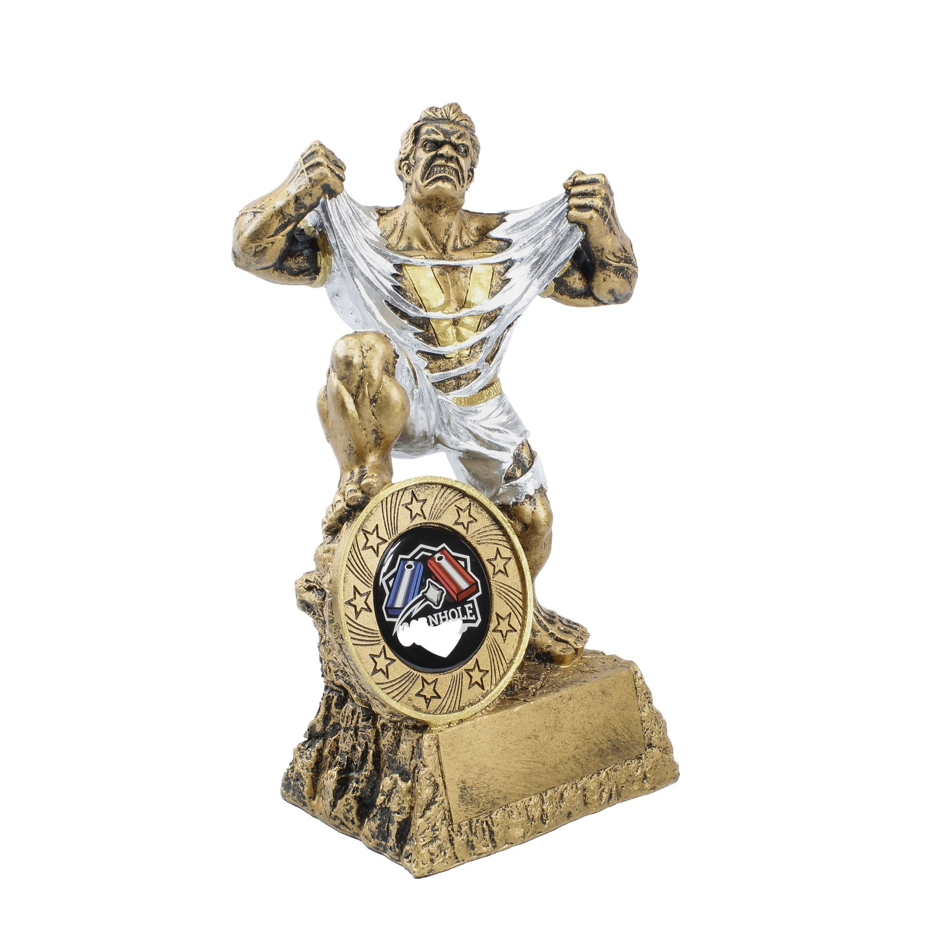 Cornhole LARGE Monster Trophy | Engraved Bean Bag Toss GIANT Beast Award - 9.5 Inch Tall Decade Awards