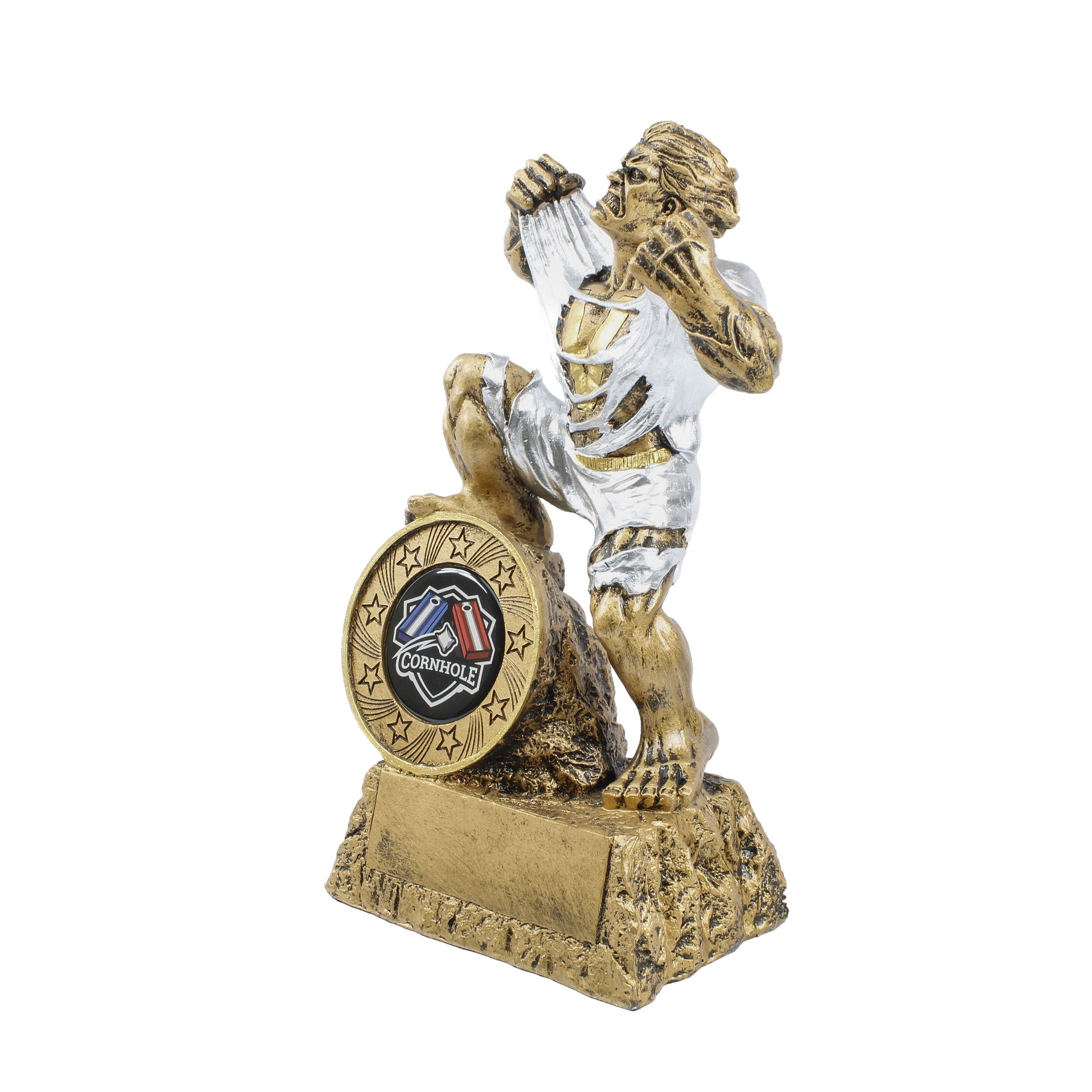 Cornhole LARGE Monster Trophy | Engraved Bean Bag Toss GIANT Beast Award - 9.5 Inch Tall Decade Awards