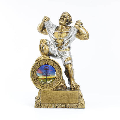 Disc Golf LARGE Monster Trophy | Engraved Disc Golf GIANT Beast Award - 9.5 Inch Tall Decade Awards