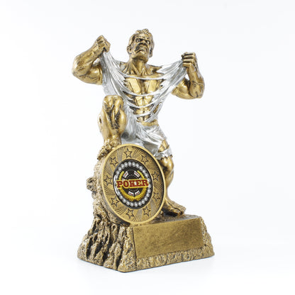 Poker LARGE Monster Trophy | Engraved Poker Winner GIANT BEAST Award - 9.5 Inch Tall Decade Awards