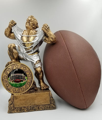 Fantasy Football League LARGE Monster Trophy | Engraved FFL GIANT Beast Award - 9.5 Inch Tall