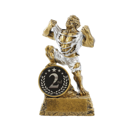 2nd Place Monster Trophy | Engraved #2 Beast Award - 6.75 Inch Tall Decade Awards