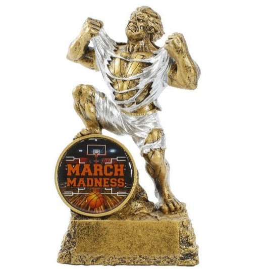 Basketball March Madness Monster Trophy | Engraved Basketball Bracket Giant Beast March Madness Award - 6.75 Inch Tall Decade Awards