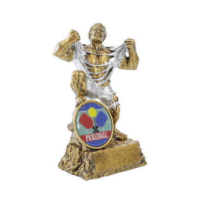 Pickleball Monster Trophy | Engraved Pickleballer Hulk Award Monster Trophy - 6.75 Inch Tall Decade Awards