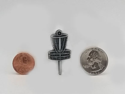 Disc Golf Lapel Pin | Letter Jacket Disc Golf Pin  - 1.5" Tall