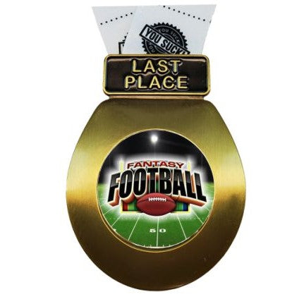 Toilet Seat Last Place Medal, Silver or Gold | Engraved Toilet Seat Medal with TP Loser Neckband- 3.25 Inch Wide Decade Awards