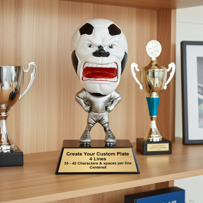 Personalized Soccer Trophy | Game Face Soccer Award | 6.25 Inch