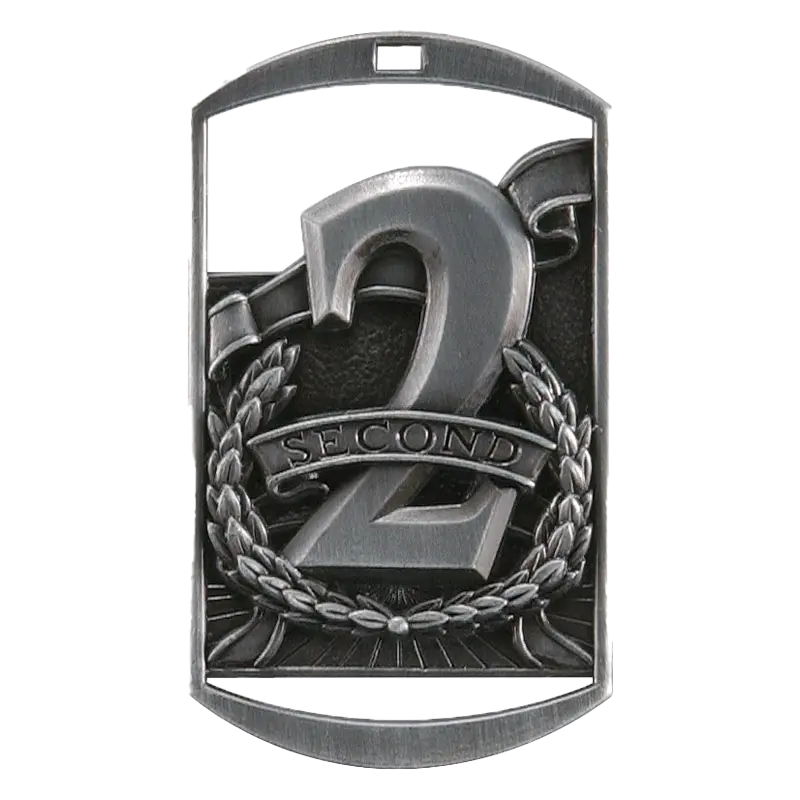 Personalized 1st 2nd 3rd Place Medal with Ribbon | Gold Silver Bronze | Dog Tag | 1.5 x 2.75 Inch