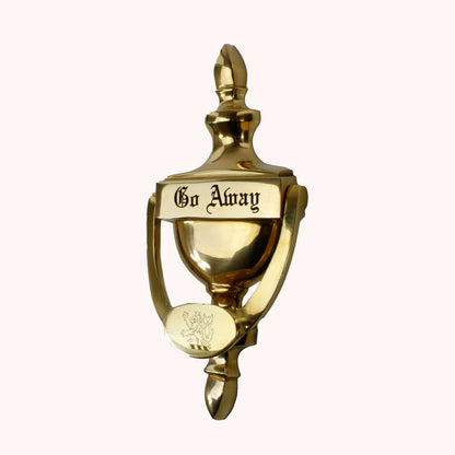 Door Knocker | Engraved Classic Style Brass Door Knocker - 3.5" x 7.5" Decade Awards