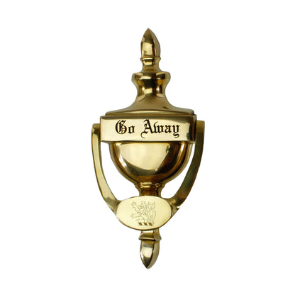 Door Knocker | Engraved Classic Style Brass Door Knocker - 3.5" x 7.5" Decade Awards