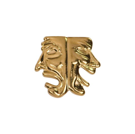 Drama Lapel Pin | Tragedy & Comedy Masks Letter Jacket Chenille Pin Decade Awards