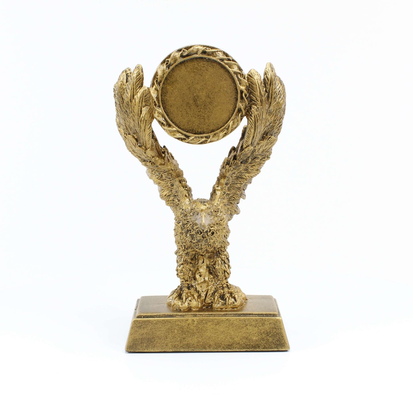Eagle Disc Golf Trophy | Engraved Golden DiscGolf Eagle Award - 8" Tall Decade Awards