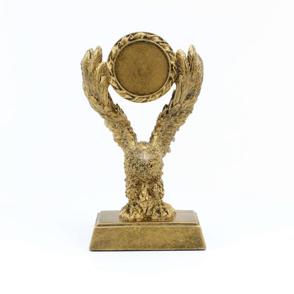 Eagle Disc Golf Trophy | Engraved Golden DiscGolf Eagle Award - 8" Tall Decade Awards