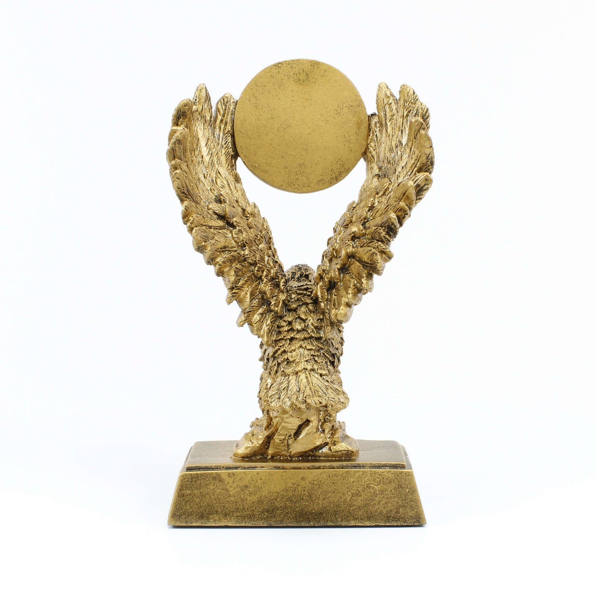 Eagle Disc Golf Trophy | Engraved Golden DiscGolf Eagle Award - 8" Tall Decade Awards
