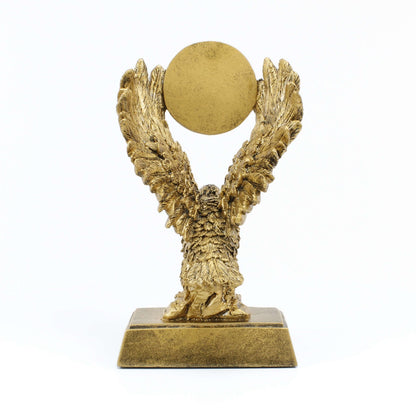Eagle Disc Golf Trophy | Engraved Golden DiscGolf Eagle Award - 8" Tall Decade Awards