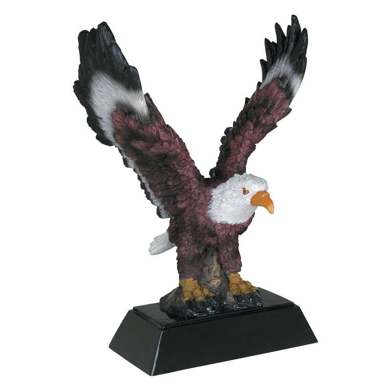 Eagle Full-Color Mascot Trophy | Engraved Color Eagle Award - 8 or 12 Inch Tall Decade Awards