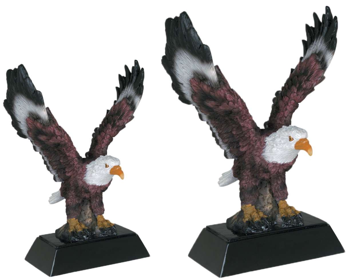 Eagle Full-Color Mascot Trophy | Engraved Color Eagle Award - 8 or 12 Inch Tall Decade Awards