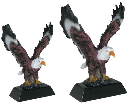 Eagle Full-Color Mascot Trophy | Engraved Color Eagle Award - 8 or 12 Inch Tall Decade Awards