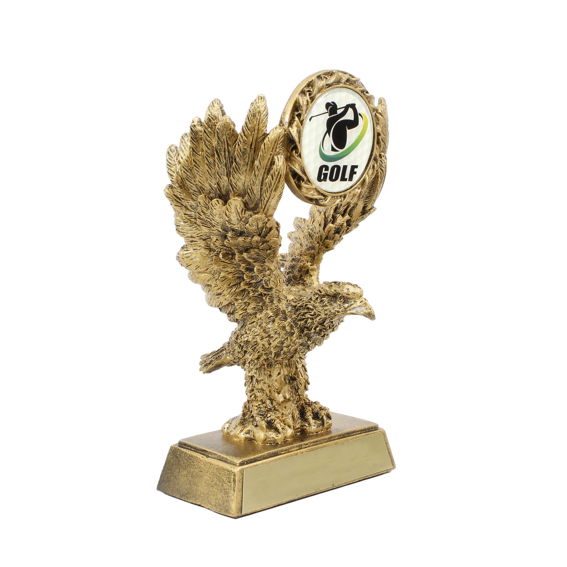 Eagle Golf Trophy | Engraved Golden Golf Eagle Award - 8" Tall Decade Awards