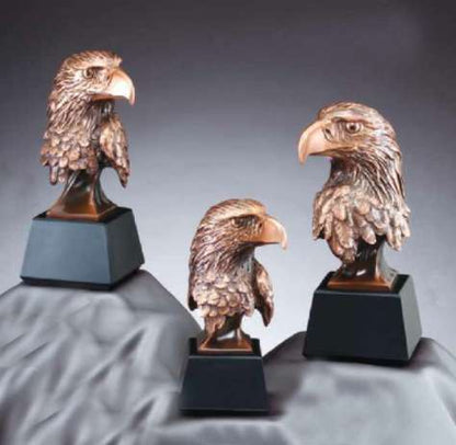 Eagle Head Bronze Award | Engraved Bronzed Eagle Head Trophy - 8, 9 or 10 Inch Tall Decade Awards