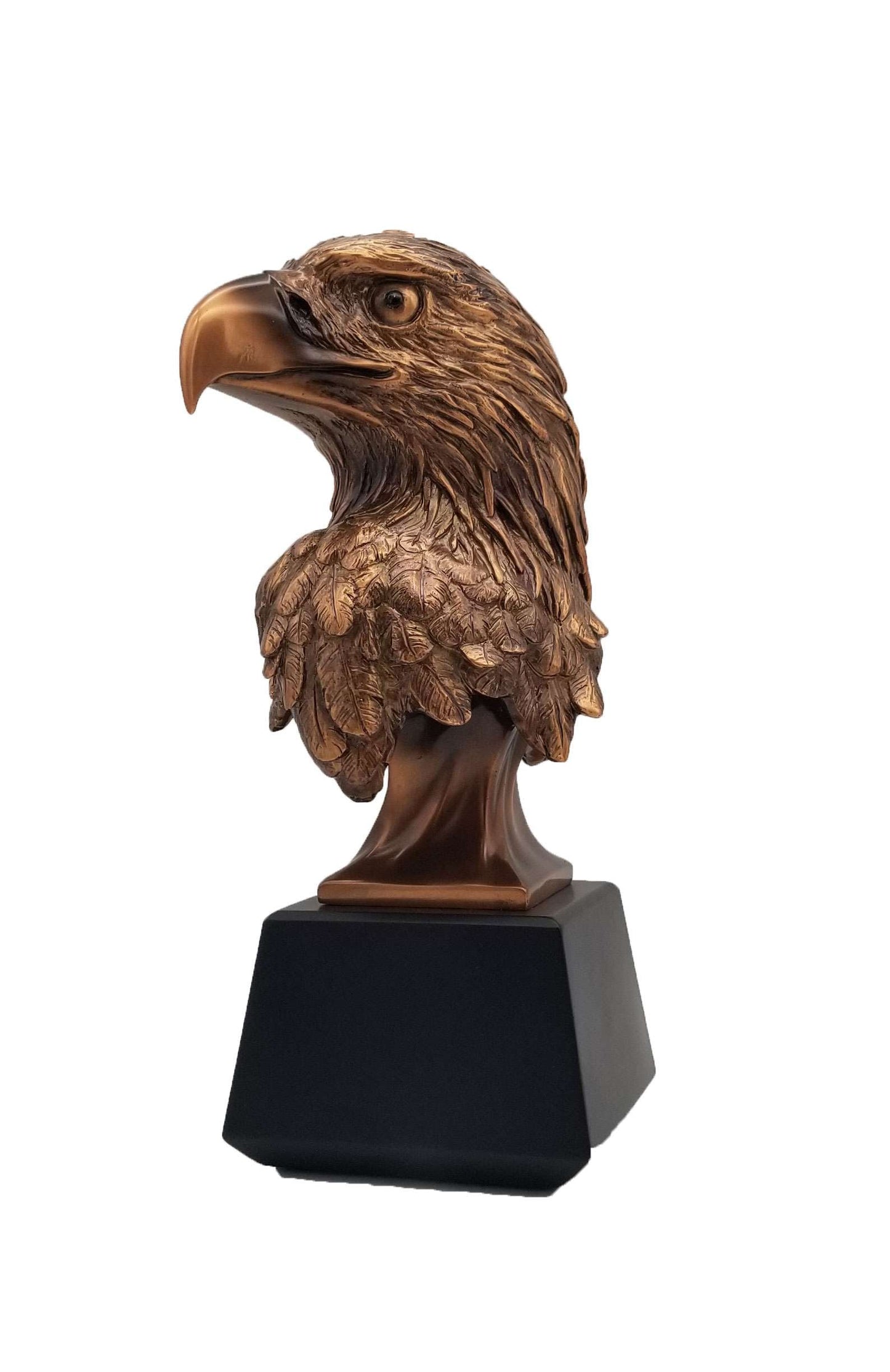 Eagle Head Bronze Award | Engraved Bronzed Eagle Head Trophy - 8, 9 or 10 Inch Tall Decade Awards