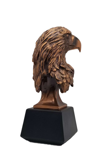 Eagle Head Bronze Award | Engraved Bronzed Eagle Head Trophy - 8, 9 or 10 Inch Tall Decade Awards