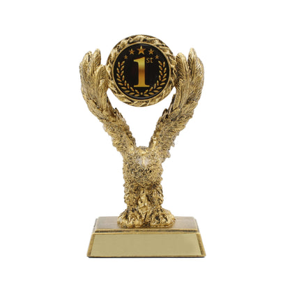 Eagle Place Trophy - 1st, 2nd or 3rd Place| Engraved Gold Eagle Award - 8" Tall Decade Awards
