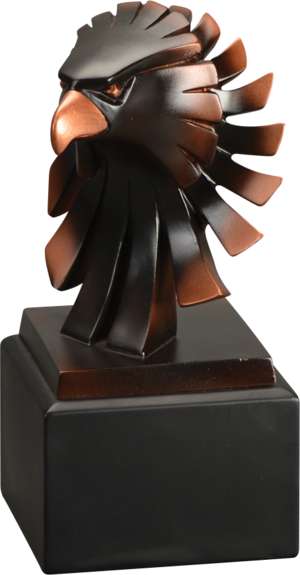 Eagle Trophy | Engraved Bronze Finish Eagle Head Award - 6", 7", 8" or 9" Tall Decade Awards