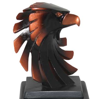 Eagle Trophy | Engraved Bronze Finish Eagle Head Award - 6", 7", 8" or 9" Tall Decade Awards