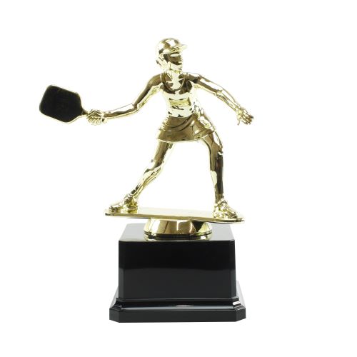 Pickleball Paddle Trophy | Engraved Pickle Ball Award - 5.25" Tall Decade Awards