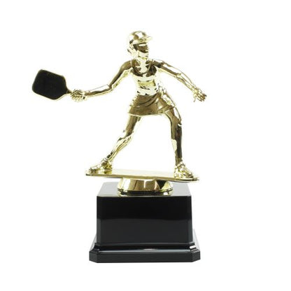 Pickleball Paddle Trophy | Engraved Pickle Ball Award - 5.25" Tall Decade Awards