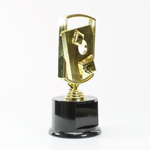 Cornhole Trophy - 8.375 Inch Tall  | Engraved Bean Bag Award Decade Awards