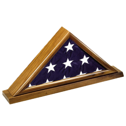 Memorial Flag Case | Cherry or Walnut Finish | Flag Presentation Case | 17.5x8.5
