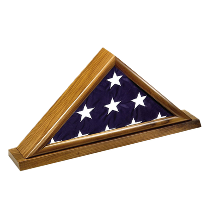 Memorial Flag Case | Cherry or Walnut Finish | Flag Presentation Case | 17.5x8.5