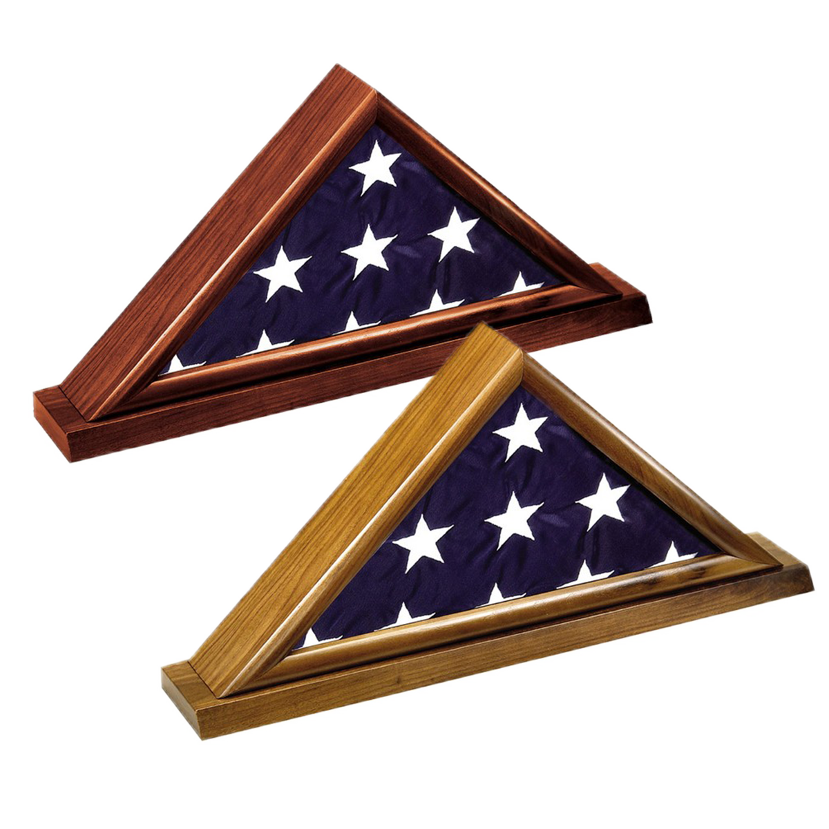 Memorial Flag Case | Cherry or Walnut Finish | Flag Presentation Case | 17.5x8.5
