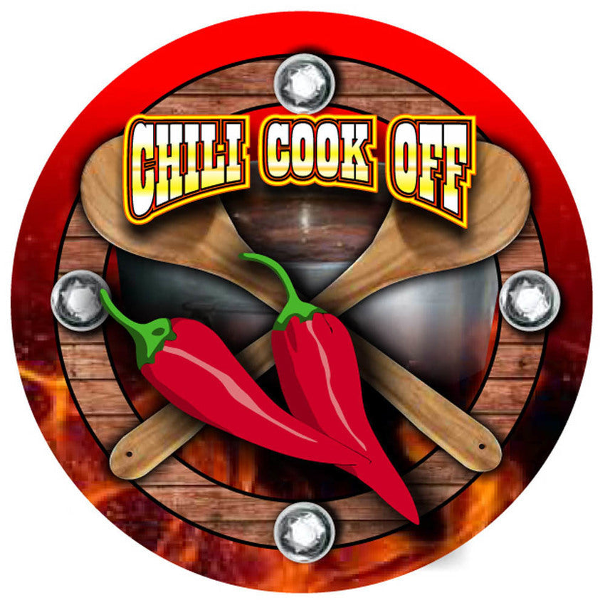 Gold Toilet Bowl Trophy, Chili Cook-Off  | Engraved Golden Throne Chili Award - 6 Inch Tall Decade Awards
Chili Cook Off Shield