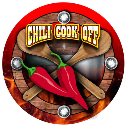 Gold Toilet Bowl Trophy, Chili Cook-Off  | Engraved Golden Throne Chili Award - 6 Inch Tall Decade Awards
Chili Cook Off Shield