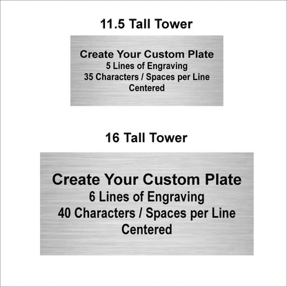 Fantasy Football Champion Tower Trophy - Silver - Engraved FFL Award - Fantasy League Champion Trophy - 11.5 or 16 Inch Tall Decade Awards