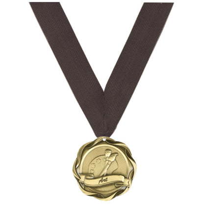 Art Medal, Fusion - Gold | Engraved Artist Medal - 3 Inch Wide Decade Awards