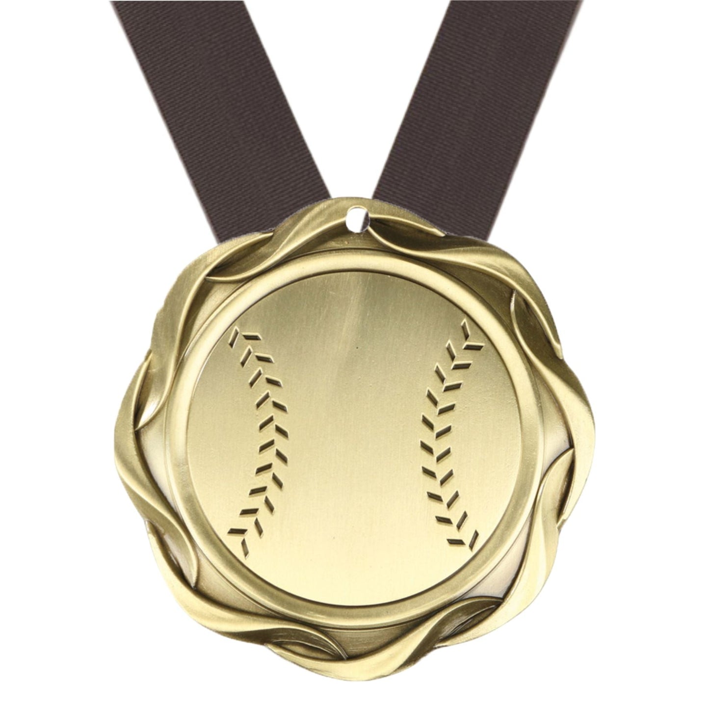 Baseball / Softball Fusion Medal- Gold, Silver or Bronze | Engraved Baseball Baseball / Softball Medallion - 3 Inch Wide Decade Awards