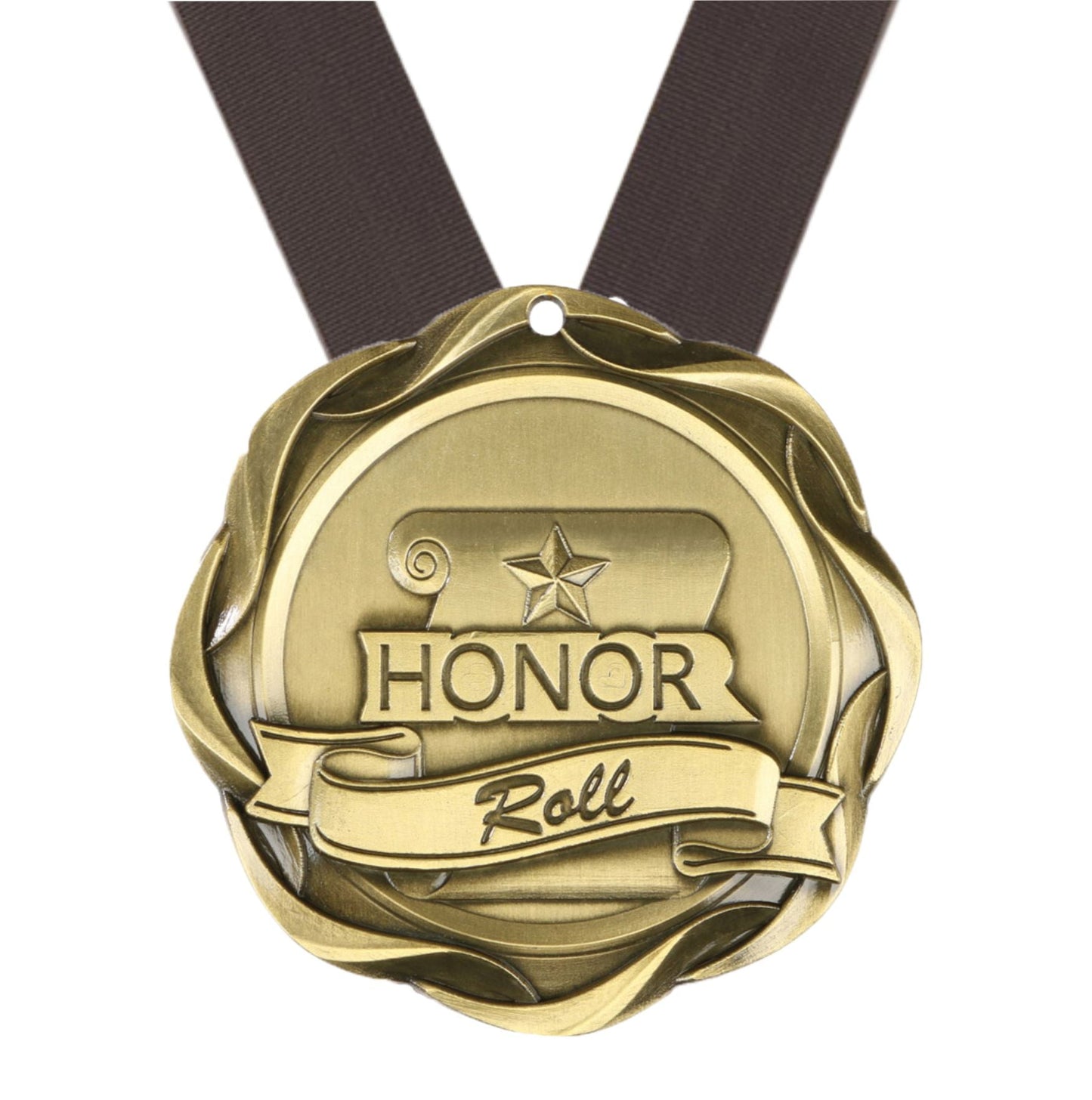 Honor Roll Fusion Medal- Gold | Engraved Honor Roll Medallion - 3 Inch Wide Decade Awards